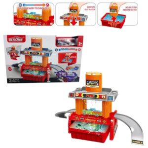 Lavadero de autos con vehiculo 660. Caja 30cm x 19cm