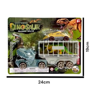 Camion dino con autito y dinosaurio 710