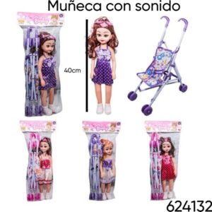 Muñeca a pila con sillita (624132)