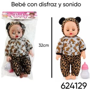 Bebe 32cm con disfraz y sonido (624129)