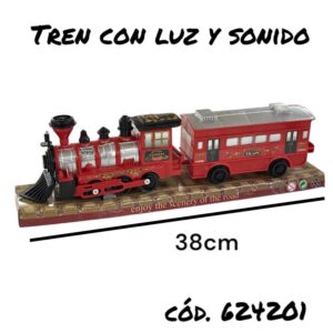 Tren con luz y sonido a pilas 38sm