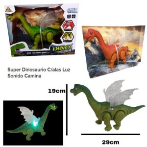 Dinosaurio con alas. Tiene luz, sonido y camina
