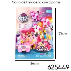 Carro helados con 3 ponys 233. (625449)