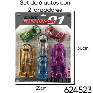Autos x 6 con 2 lanzasores 729 (624523)