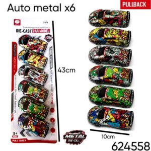Auto metal 10cm x 6 (624558)