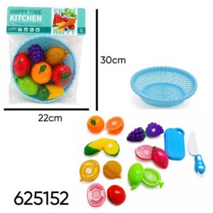 Canasta con frutas abrojo (625152)