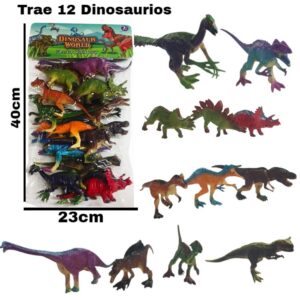 Dinosaurio cuerpo goma x 12