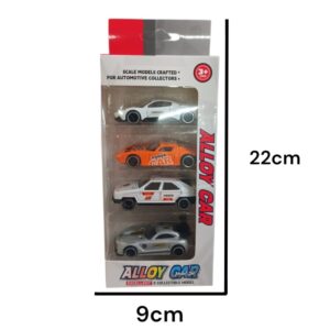 Set de autos x 4 7cm Metal