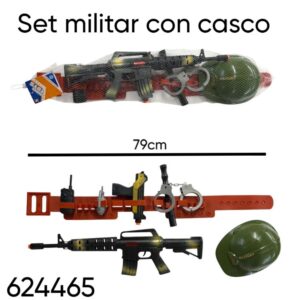 Set militar con casco (624465)