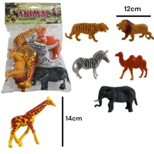 Animales Selva x 6 Cuerpo Duro