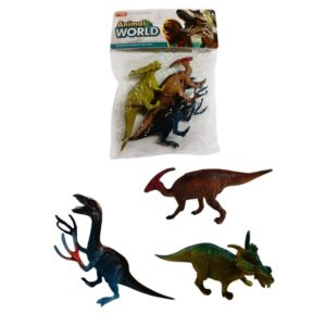 Dinosaurio cuerpo duro x3 15cm 624727