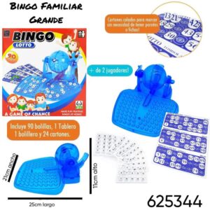 Bingo con bolillero 90 numeros/ 24 cartones (625344)
