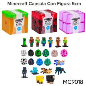 Minecraft capsula con figura 5cm y accesorios (MC9018)
