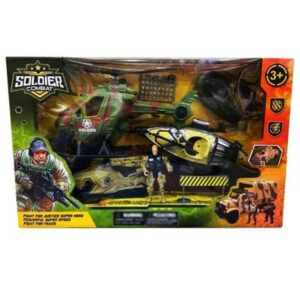 Set militar de combate Soldados con vehiculos.