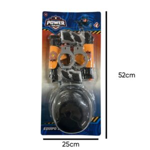 Set policia con casco, 4 pistolas y esposas 109. 50792