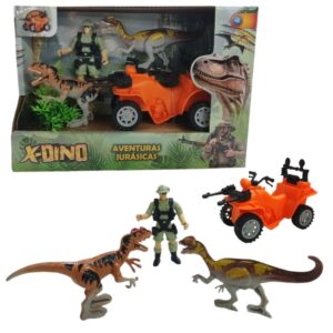 Dinosaurio set con hombre caja  77675