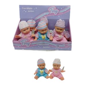 Bebe 20cm con pijama y gorro suelto