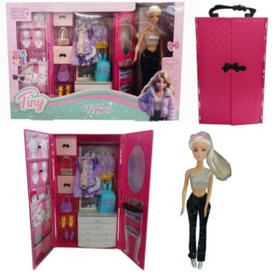Muñeca Tiny con vestidor y accesorios 77467