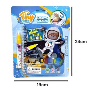 Agua Libro Magico Espacial 76294. Carga el pincel con agua, pasa por la hoja y aparece el color.