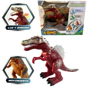 Dinosaurio con luz, sonido y movimiento 23cm alt. 74936