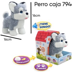 Perro camina, mueve la cola y ladra. 79469