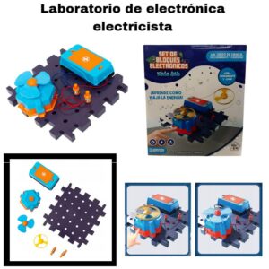 Juego de ciencia. Kids Lab. Bloques Electronicos. Generador de energia