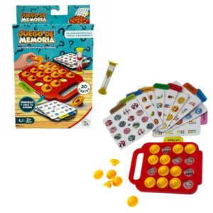 Juego de memoria intercambiable. Trae 20 cartas con distintos elementos