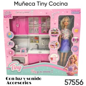 Muñeca Tiny con cocina y accesorios 797729 (57556)Tiene luz y sonido