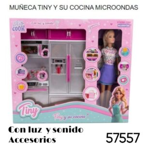 Muñeca Tiny Cocina con microondas y accesorios 79730 (57557) Tiene luz y sonido