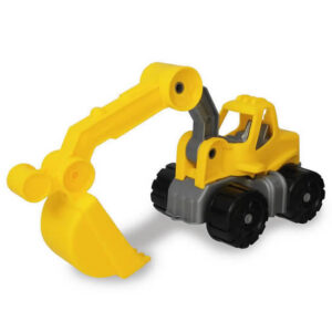 Mini retroexcavadora amarilla