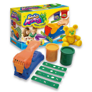 Kit de masa con extrusor. Contiene extrusor,4 moldes y 2 potes de masa