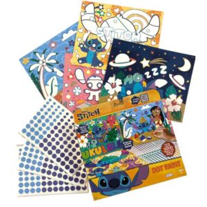 Dot paint stitch , contiene laminas para decorar y stickers