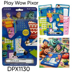 Play Wow Pixar. Libro de actividades reutilizables con fibron que se borra.