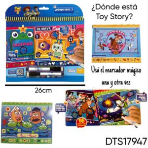 ¿Donde esta? Toy Story. 16 paginas para buscar y encontar con marcador borrable para reutilizar.