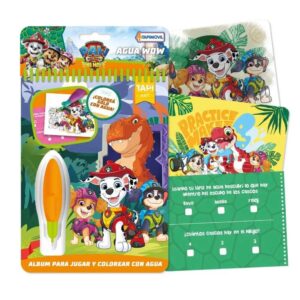 Agua Wow Paw Patrol . Carga el pincel con agua,pasas por las hojas y magicamente aparece el color