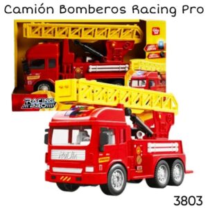 Camion Bomberos Racing Pro 3803. Con luces y sonido, la escalera gira 360°