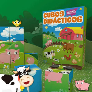 Cubos Didacticos Familia Animal. Forman imagenes .