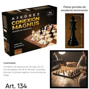 Aledrez conexion magnus (00134) Tablero duro. Piezas grandes