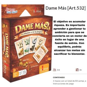 Juego de naipes b dame mas