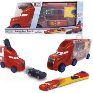 Cars Valija contenedora con lanzador. Trae 2 autos.