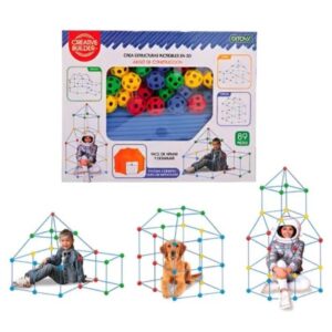 Bloques creative builder x 89 pcs.Para crear estructuras en 3d, incluye cobertor