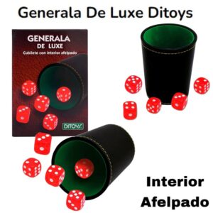 Juego dados Generala Drluxe. Cubilete Afelpado