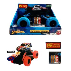 Auto metal Big wheels spider. Trae 15 discos y los lanza
