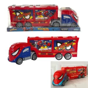 Spiderman camion  contenedor burbuja 35cm