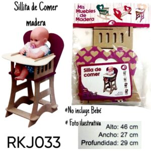 Silla de comer madera. (RKJ033)