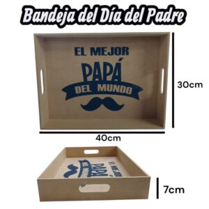 Bandeja madera personalizada Día del Padre