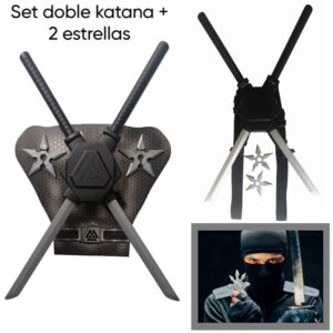 Set Ninja. Katana doble + 2 estrellas.10143