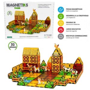 Bloques magneticos x 32 piezas. Magnetiks Farm ( Granja) 3072