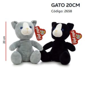 Gato gris/negro 20cm 2658