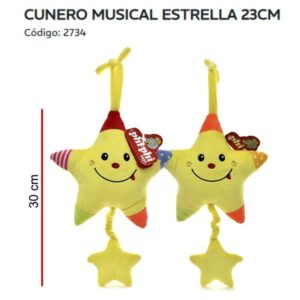 Cunero musical estrella peluche 2734